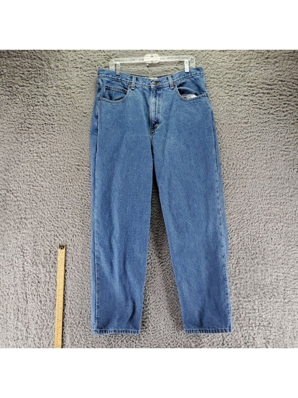 L.L. Bean Jeans Mens 36x32 Blue Relaxed Fit Flannel Lined Denim *Read*